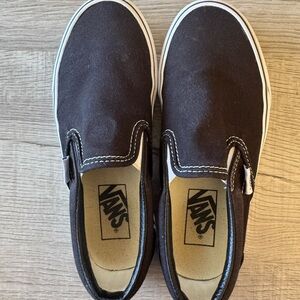 Vans Black Canvas Slip-On Sneakers
